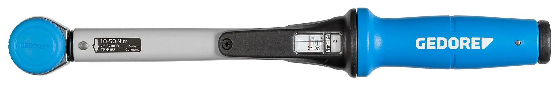 Produktfoto 1 von Gedore 3/8 in Drehmomentschlüssel Vierkant 10 to 50 Nm, Länge 303 mm, ±3 %