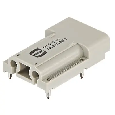 Produktfoto 1 von HARTING Han Brid Stifteinsatz Stecker, 2-polig 10 A, Kabel, Einfügen