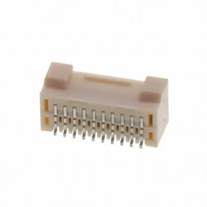Produktfoto 1 von Molex 504189 Schloss gewinkelt, 20-polig / 2-reihig, Raster 1.25 mm Raster Oberfläche, Kabel-Platine, Ummantelt