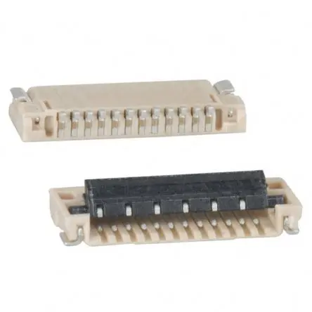 Molex 51441, Oberfläche gewinkelt FPC-Steckverbinder, 12-polig / 1-reihig, Raster 0.5 mm, SMD