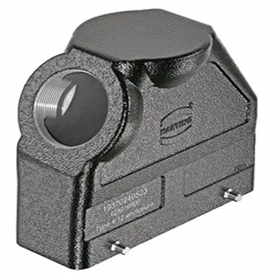 Produktfoto 1 von HARTING Han M Haube Doppelter Hebel 2, Kabel 24B Haube für seitliche Kabeleinführung, IP65, IP66, IP40
