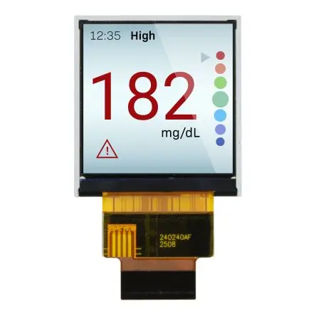 Produktfoto 1 von NEWHAVEN DISPLAY INTERNATIONAL Farb-LCD 1.5 Zoll SPI Kein Touchscreen, 240 x 240 Pixel, 27.72 X 27.72 mm LED