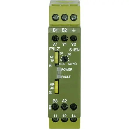 Produktfoto 1 von Pilz S1EN Überwachungsrelais 2-phasig, 1-poliger Umschalter DIN-Hutschiene, 24 V dc 240V ac