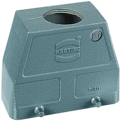 Produktfoto 1 von HARTING Han B Haube Doppelter Hebel 2, Kabel 16B Haube für obere Kabeleinführung, IP65, IP66, IP67