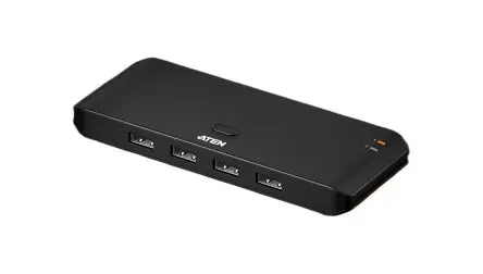 Produktfoto 1 von Aten, USB 2.0 USB-Schalter, 6 USB Ports, USB, Busbetrieben T: 1.52 cm H: 5.65 cm B: 14.5cm