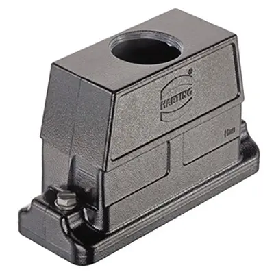 Produktfoto 1 von HARTING Han HP Direct M Haube Schraubbefestigung, Kabel 24B Haube für obere Kabeleinführung, IP66, IP68, IP69, IPx9K