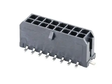Produktfoto 1 von Molex 43045 Leiterplattenleiste Vertikal, 16-polig / 2-reihig, Raster 3 mm Raster Oberfläche, Kabel-Platine, Ummantelt