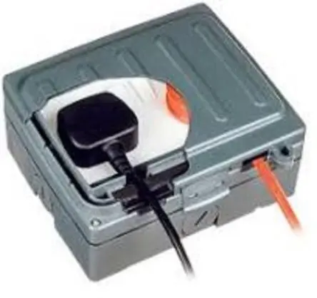 Produktfoto 1 von Timeguard TW1 Universalgehäuse Geschaltet 2-fach Außen Polycarbonat Grau / 13A