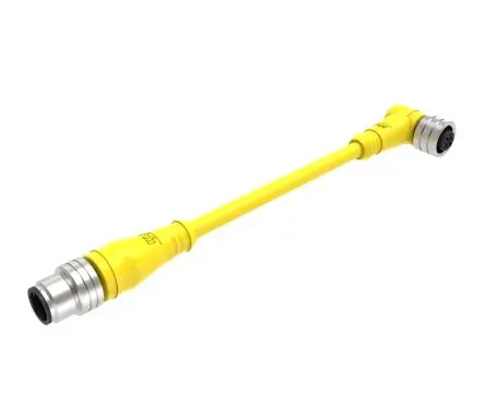 Produktfoto 1 von Molex 130066, 4-polig Kabel assembliert, M12 Buchse 4 / M12 Stecker, Länge 0.6 m