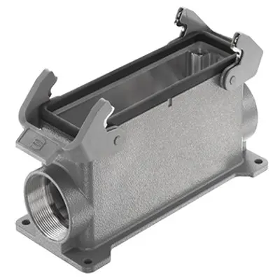 Produktfoto 1 von HARTING Han B Oberflächenmontiertes Gehäuse Doppelter Hebel 2, SMD L32B Oberflächenmontiertes Gehäuse, IP65