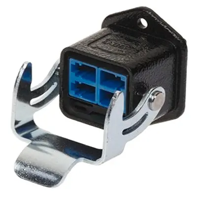 Produktfoto 1 von HARTING Han 3A Anschluss, LC Duplex, Singlemode, Duplex, OS1, 3A, LC, Schwarz