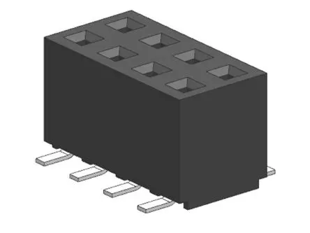 Produktfoto 1 von Molex 87340 Leiterplatte Vertikal, 4-polig / 2-reihig, Raster 2 mm Raster Oberfläche, Platine-Platine, Unisoliert