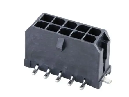 Produktfoto 1 von Molex 43045 Stiftsockel Vertikal, 10-polig / 2-reihig, Raster 3 mm Raster Oberfläche, Ummantelt