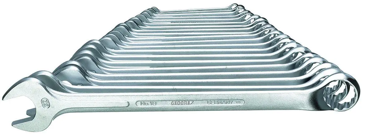 Gedore Kombinationsschraubenschlüsselsatz Schraubenschlüsselsatz 31Crv3, 8-teilig 8, 9, 10, 11, 12, 13, 14, 15, 16, 17,