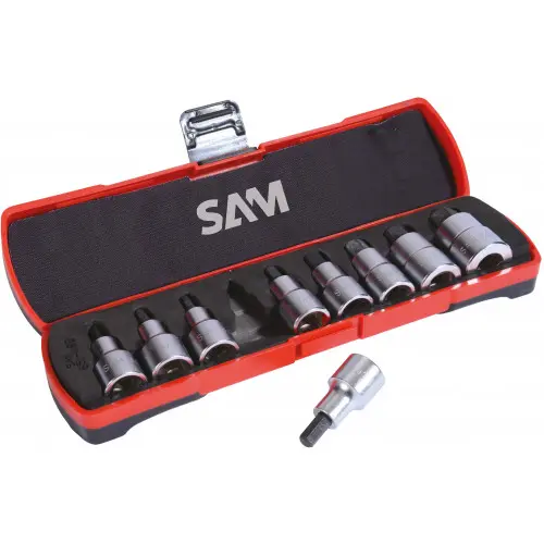 Produktfoto 1 von SAM Sechskant Flach Lobular Sechskant-Schraubenschlüsselsatz 1/2 in 8 mm, 9-teilig