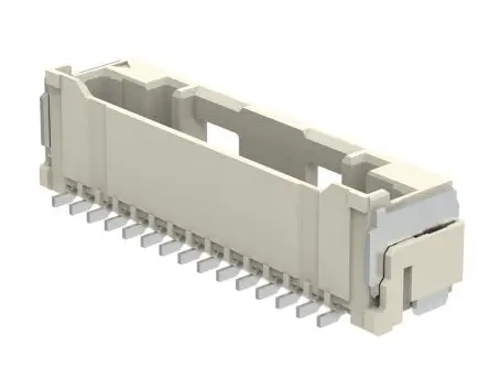 Produktfoto 1 von Molex 502584 Buchsen gewinkelt, 15-polig / 1-reihig, Raster 1.50 mm Raster Oberfläche, Kabel-Platine, Ummantelt