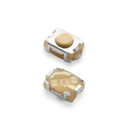 Produktfoto 1 von C & K Schalter SPST Rund, J 50mA Tastend 2.5 mm Natur Oberfläche B. 2.9mm L. 3.9 mm