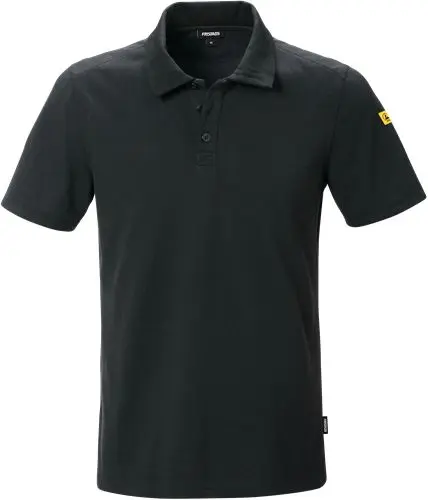 Produktfoto 1 von Fristads 7080 XPM Kurzarm Polohemd, Leitfähiges Gewebe, Baumwolle, Polyester Schwarz S