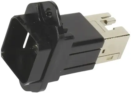 HARTING Han Push Pull - V14 Buchse Cat6a RJ45-Steckverbinder, 1-Port 8-polig 360°-Schirmung Durchsteckmontage Gerade