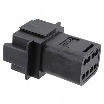 Produktfoto 1 von Molex 93444 Crimpgehäuse, Kabel, Buchsengehäuse, Crimpbefestigung, Buchse, 8-polig, Schwarz / 4-reihig