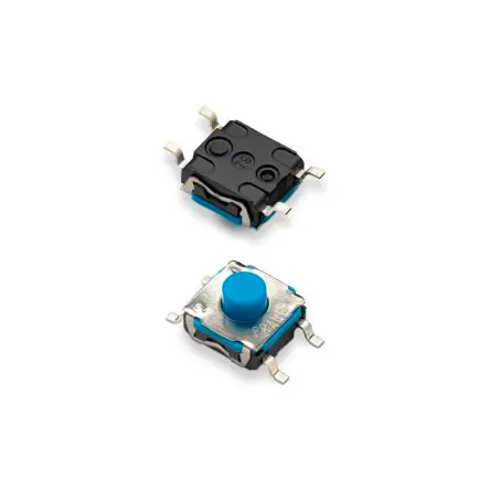 Produktfoto 1 von C & K Taster SPST Rund, J 50mA Tastend 2.5 mm Grau Oberfläche B. 3.2mm L. 5.5 mm