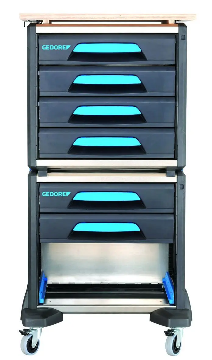 Produktfoto 1 von Gedore Werkzeugwagen, Aluminium Rahmen, max. 150 kg 572 mm, 1140 mm 426 mm