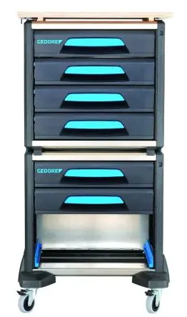Produktfoto 1 von Gedore Werkzeugwagen, Aluminium Rahmen, max. 150 kg 572 mm, 1140 mm 426 mm