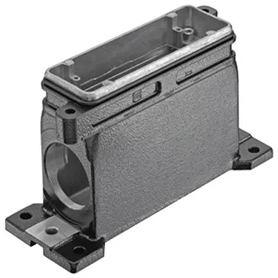 Produktfoto 1 von HARTING Han HPR Oberflächenmontiertes Gehäuse Schraubbefestigung, SMD 24B Haube für seitliche Kabeleinführung, IP65,