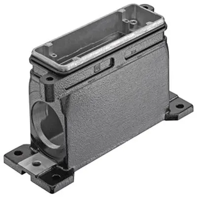 Produktfoto 1 von HARTING Han HPR Oberflächenmontiertes Gehäuse Schraubbefestigung, Oberfläche 24B Haube für seitliche Kabeleinführung,