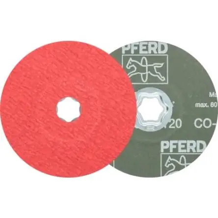 Produktfoto 1 von PFERD Rüggeberg France COMBICLICK Keramik Fiberscheibe Ø 125 mm, Korngröße 120 25 Stück