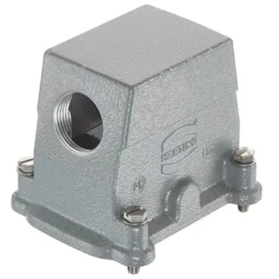 Produktfoto 1 von HARTING Han HP Haube Schraubbefestigung, Kabel 10B Haube, IP66, IP68, IP69, IPx9K