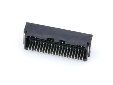 Produktfoto 1 von Molex 505448 Leiterplattenleiste gewinkelt, 42-polig / 2-reihig, Raster 1.25 mm Raster Oberfläche, Kabel-Platine,