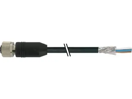 Produktfoto 1 von Baumer CAM Kabel, 8-adrig x 0.25 mm² Ungeschirmt Schwarz, 200 cm, Polyurethan