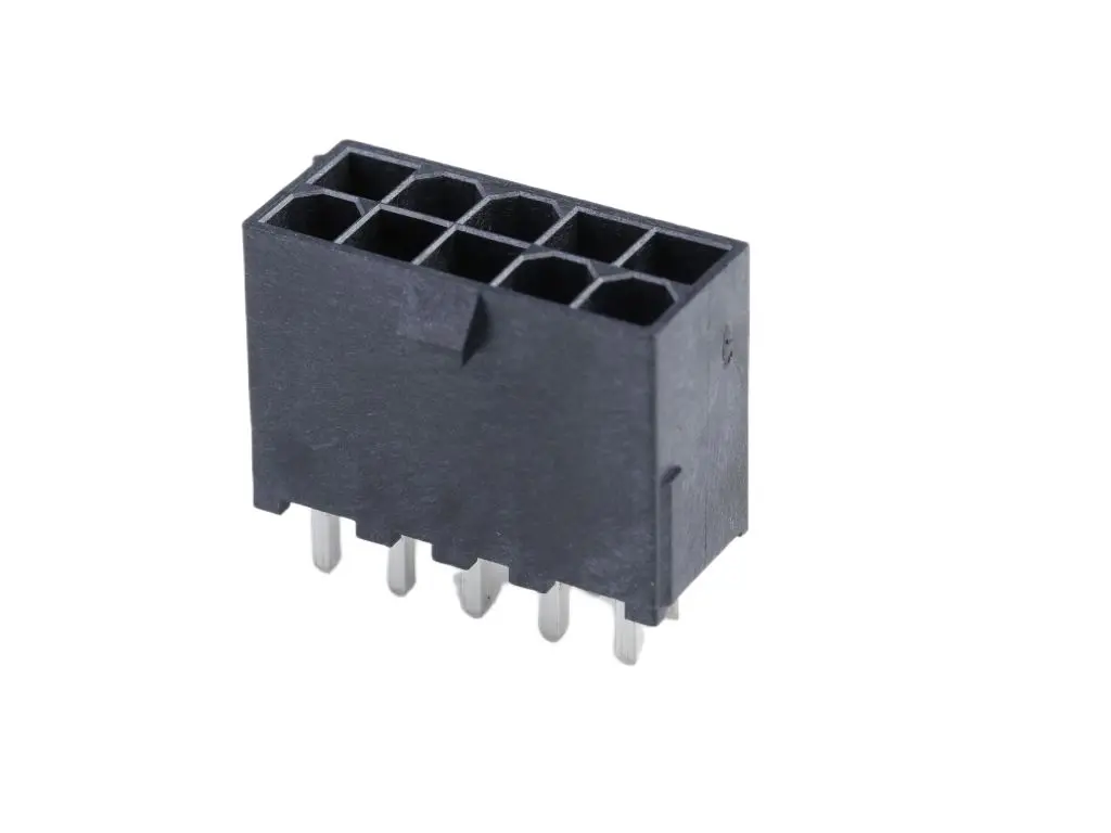 Molex 46207 Leiterplattenleiste Vertikal, 10-polig / 2-reihig, Raster 4.20 mm Raster Durchsteckmontage,