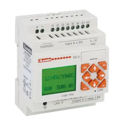 Produktfoto 1 von Lovato LRK12R Modul, 8 Eing. Relais Ausg.Typ Stromstärke und Spannung Eing.Typ