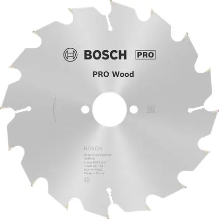 Produktfoto 1 von Bosch 16 Hartmetall Holz Kreissägeblatt, Ø 190 mm 1