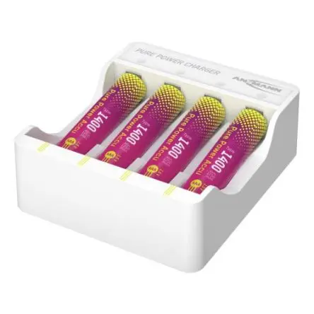 Produktfoto 1 von Ansmann 1001-0182-520 Pure Power Akkuladegerät, 1.5V Li-Ion/600 mA 2 x AAA 4 Micro-USB B