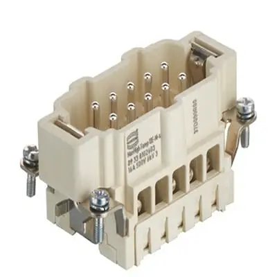 Produktfoto 1 von HARTING Han E High Temp Stifteinsatz Stecker, 10-polig 16A, Panel, Stifteinsatz