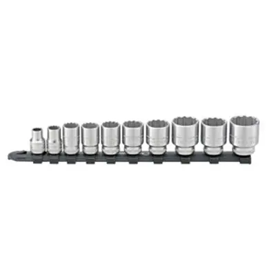 Produktfoto 1 von STAHLWILLE 3/8 in Bi-Hexagonal Bi-Hex 8mm to 24mm 10-teilig