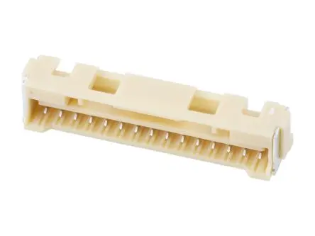 Produktfoto 1 von Molex 502386 Stiftsockel Vertikal, 15-polig / 1-reihig, Raster 2 mm Raster Oberfläche, Kabel-Platine, Ummantelt