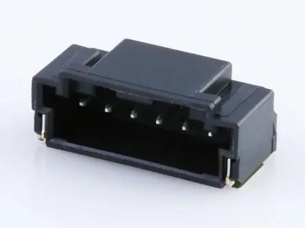 Produktfoto 1 von Molex 502352 Leiterplattenleiste gewinkelt, 6-polig / 1-reihig, Raster 2 mm Raster Oberfläche, Kabel-Platine, Ummantelt