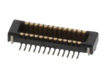 Produktfoto 1 von Molex 55909 Leiterplattenleiste Vertikal, 26-polig / 2-reihig, Raster 0.4 mm Raster Oberfläche, Platine-Platine,