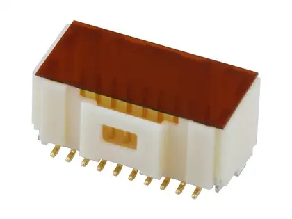 Produktfoto 1 von Molex 203564 Stiftsockel Vertikal, 20-polig / 2-reihig, Raster 1 mm Raster SMD, Ummantelt