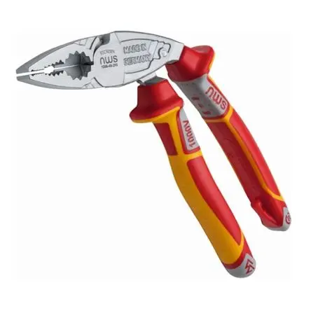 Produktfoto 1 von NWS Rundzange Kombi Schneidkraft → 5.2 mm 180mm VDE 1000V zugelassen