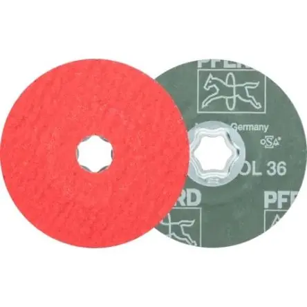 Produktfoto 1 von PFERD Rüggeberg France COMBICLICK Keramik Fiberscheibe Ø 115 mm, Korngröße 36 25 Stück
