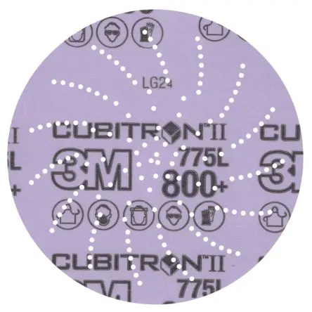Produktfoto 1 von 3M 775L Präzisionsgeformtes Keramikkorn Folienscheibe Scheibe Ø 127 mm, Korngröße 800+ Super Fein 250 per case