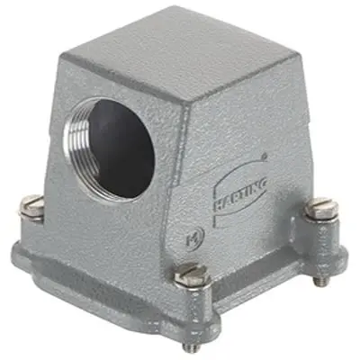 Produktfoto 1 von HARTING Han HP Haube Schraubbefestigung, Kabel 6B Haube, IP66, IP68, IP69, IPx9K