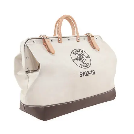 Produktfoto 1 von Klein Tools Leinen Werkzeugtasche mit Schnalle, 6Zoll x 18 Zoll x 14 Zoll Schultergurt