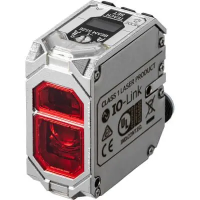 Produktfoto 1 von Omron E3AS-HF M12 Optischer Sensor, Rechteckig PnP / 200mA, IP67, IP67G, IP69K 30 V dc
