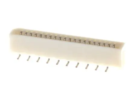Produktfoto 1 von Molex 52808, Oberfläche Vertikal FPC-Steckverbinder, 20-polig Stecker / 1-reihig, Raster 1 mm, SMD